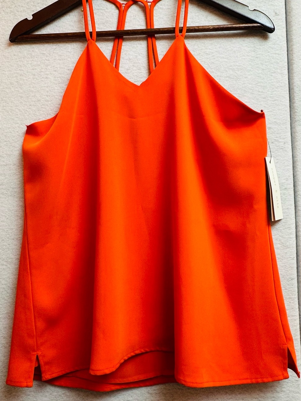 Women's Orange Copper & Ella Strappy Large V-Neck Tank Top